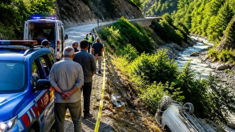 Artvin Yusufeli’nde kamyonet şarampole devrildi: Köy muhtarı hayatını kaybetti