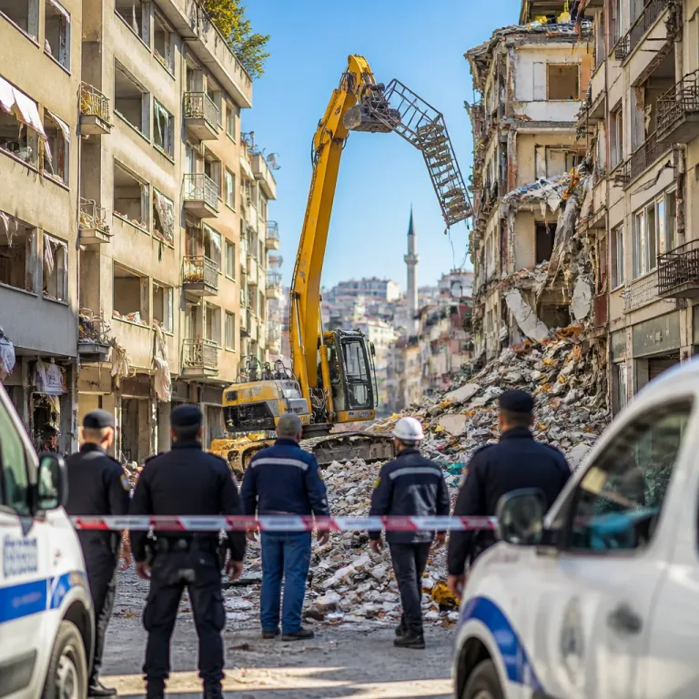 Bahçelievler’de yıkım sırasında kopan parçalar bitişik binalarda hasara yol açtı