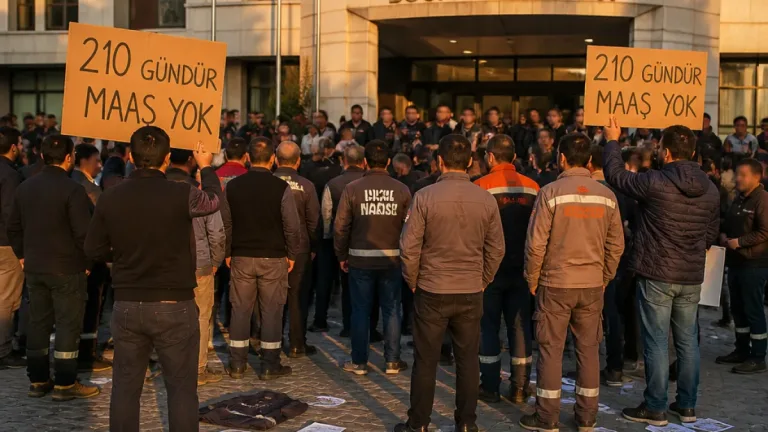 Buca'da ÜzümKent işçileri 210 gün sonra da maaş bekliyor: Talepler belediye önünde