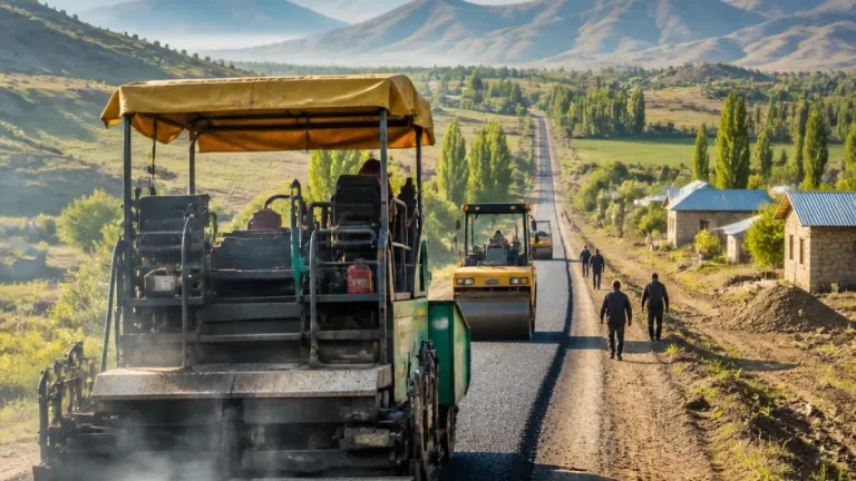 Bulanık’ta 11 köyün erişimini iyileştirecek 18 kilometrelik asfalt çalışması sürüyor