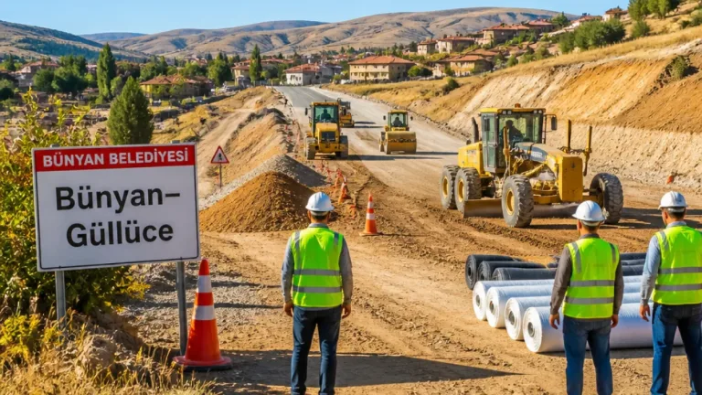 Bünyan–Güllüce yolunda altyapı çalışmaları başladı: 13 kilometrelik bölüm bir ayda açılacak hedefi