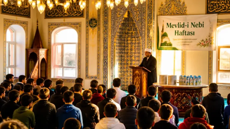 Çan'da gençler Mevlid-i Nebi Haftası kapsamında Fatih Camii'nde buluştu