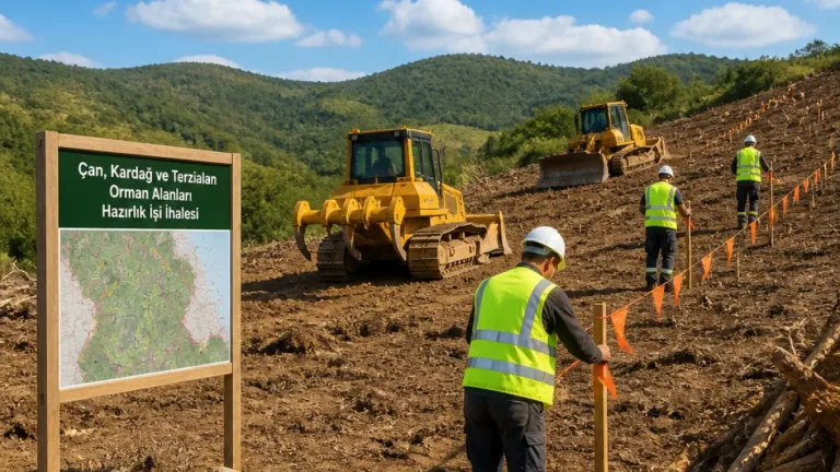 Çan'da orman arazileri için 2026 suni gençleştirme arazi hazırlığı ihalesi ilanı