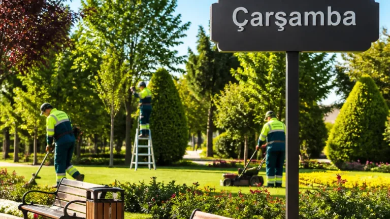 Çarşamba’da park ve yeşil alanlarda kapsamlı bakım: İlçe ortak kullanım alanları yenileniyor