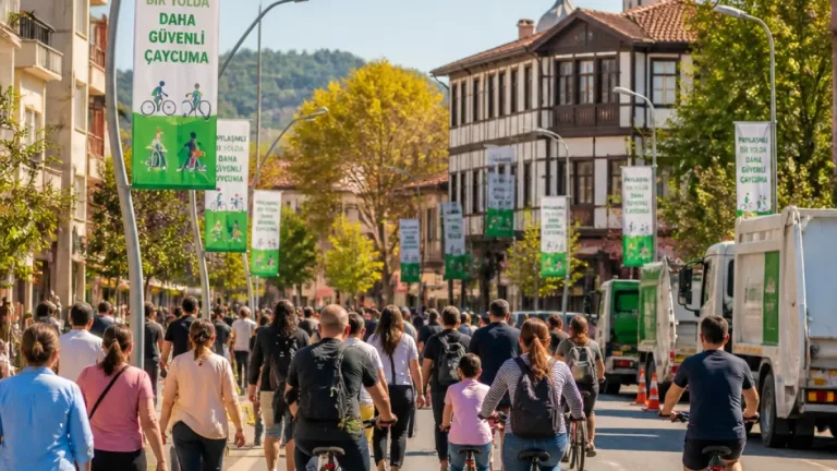 Çaycuma sokakları yürüyüş ve bisikletle sürdürülebilir ulaşıma davet ediyor