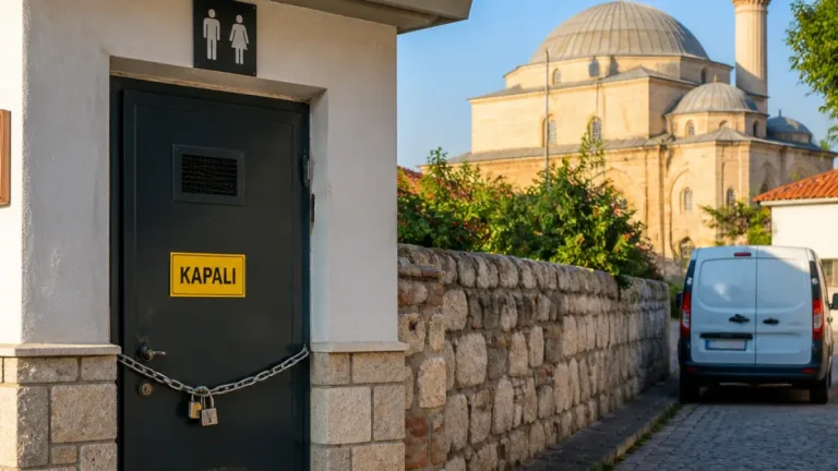 Çeşme’de Hacı Memişağa Camii yakınındaki umumi tuvaletlerin kapatılması tartışma yarattı