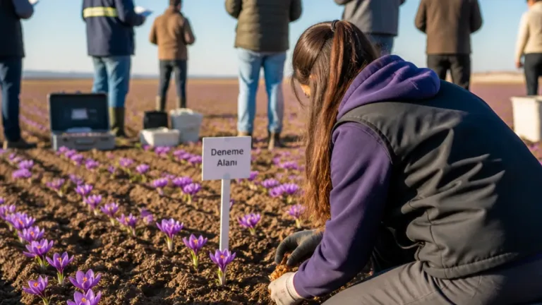Çumra’da 'kırmızı altın' denemesi: Safran üretimi için ilk adım atıldı