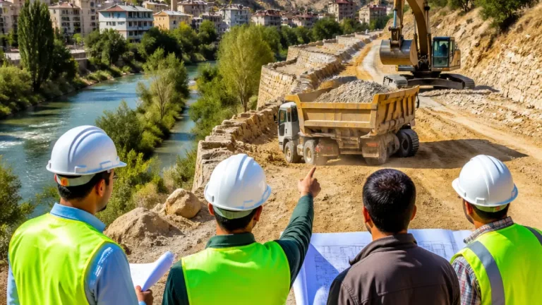 Darende'de Tohma Boyu yolunda çalışmalar sürüyor: Başkan Bozkurt sahada inceleme yaptı
