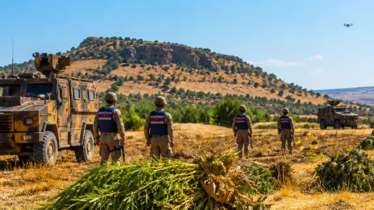 Diyarbakır'da Lice ve Kulp'ta 217 bin 608 kök kenevir ve skunk imha edildi