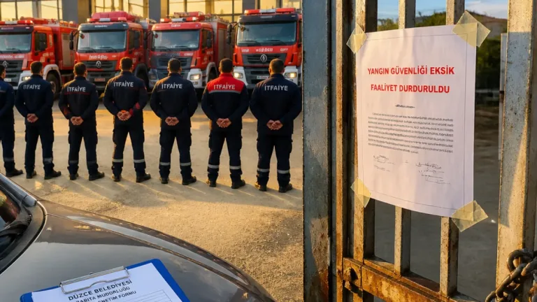Düzce'de Başkan Özlü uyardı: Yangın güvenliğini sağlamayan işletmeler kapatılacak