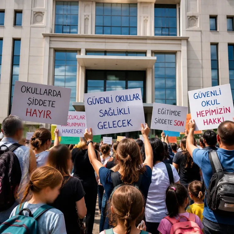 Eğitim Sen, Turgutlu saldırısını MEB önünde protesto etti; güvenli okul talepleri öne çıktı
