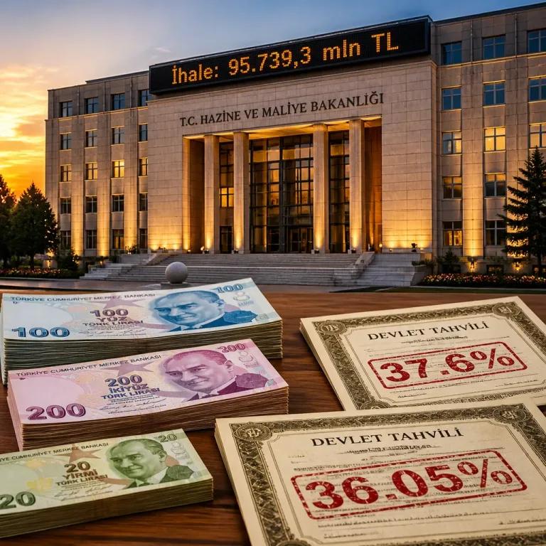 Hazine iki ihalede toplam 95,7 milyar TL borçlandı; kısa ve orta vadeli faizler yüksek seyretti