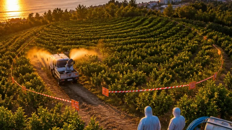 Fındıklı’da istilacı böceğe karşı kimyasal ilaçlama ve 2 km’lik karantina uygulaması başlatıldı