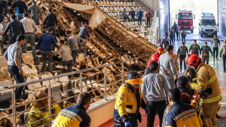 Gaziantep'te yaz okulu kapanış töreninde dekorasyon çöktü: 7 kişi yaralandı