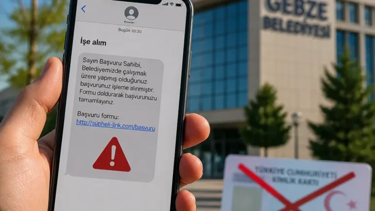 Gebze Belediyesi'nden uyarı: Sahte 'işe alım' mesajlarına itibar etmeyin