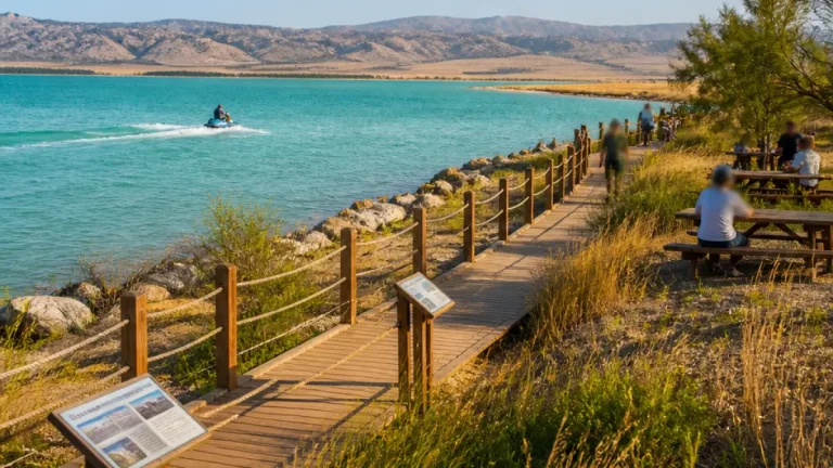 Göle sakinleri için örnek: Karapınar'da Acıgöl turizm hedefi ve belediye başkanının jet ski turu