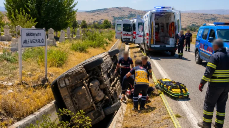 Güroymak’ta D300’te su kanalına uçan otomobil: 1 ölü, 3 yaralı