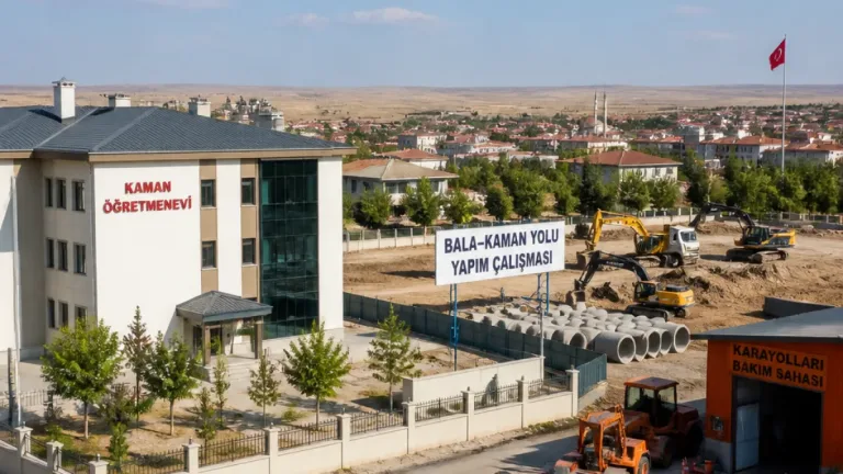 Kaman’da yatırımlar yerinde incelendi: Öğretmenevi, karayolları bakımevi ve yol çalışmaları