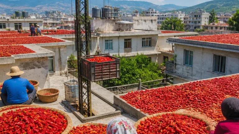 Kozan'da salça sezonu başladı: Damlar kırmızı, imece ekonomisi canlanıyor