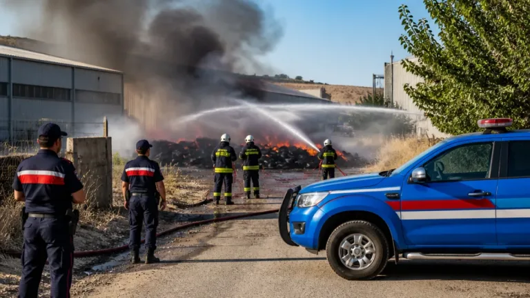Mardin Yeşilli'de OSB'deki lastik tesisinde yangın söndürüldü