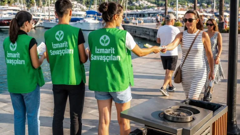 Marmaris’te 'İzmarit Savaşçıları' ile izmarit kirliliğine karşı gönüllü seferberlik