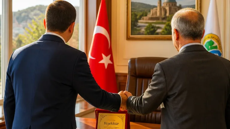 Merzifon'da Yazı İşleri Müdürlüğü görevi bırakan Mustafa Samancıoğlu'na veda