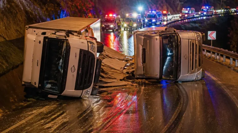 Mudurnu Taşkesti'de yağmurda kayan tırın çarpışması: 2 sürücü yaralandı