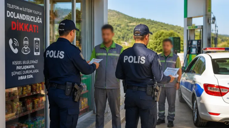 Osmaneli'de polis ekipleri akaryakıt çalışanlarını iletişim dolandırıcılığına karşı bilgilendirdi
