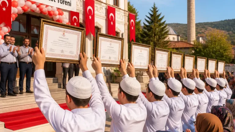 Osmaneli’nde hafızlık icazet töreni: Kaymakam Tahir Yılmaz öğrencilere belgelerini takdim etti
