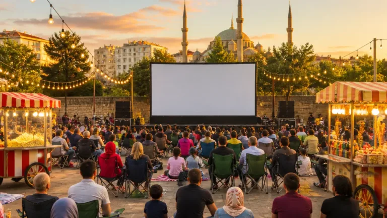 Samsun'da ilçeleri dolaşan Açık Hava Sinema Geceleri başladı