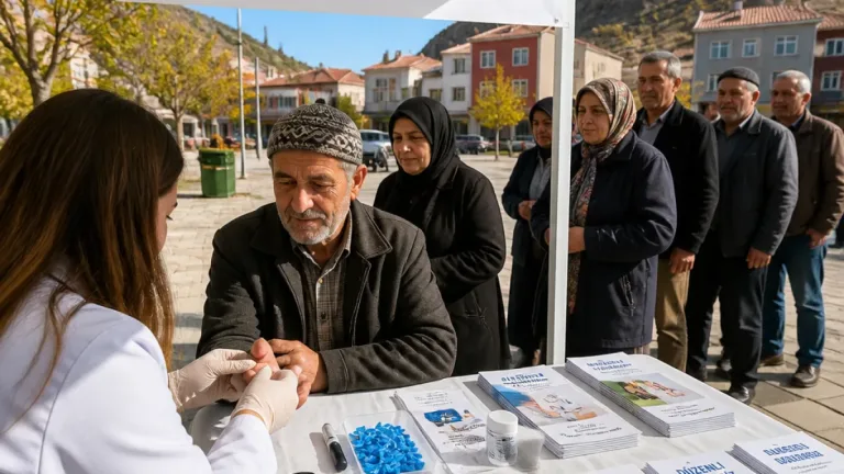 Sason'da Halk Sağlığı Haftası'nda diyabet farkındalığı ve kan şekeri taraması yapıldı