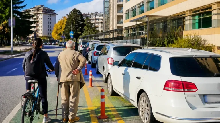 Serdivan Medeniyet Bulvarı'nda yaya ve bisiklet yolları otoparka döndü