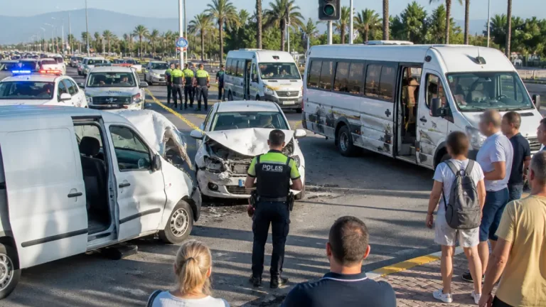 Serik D400'te zincirleme kaza: Sürücü aracını bırakıp kaçtı, turistlerin transferi sağlandı