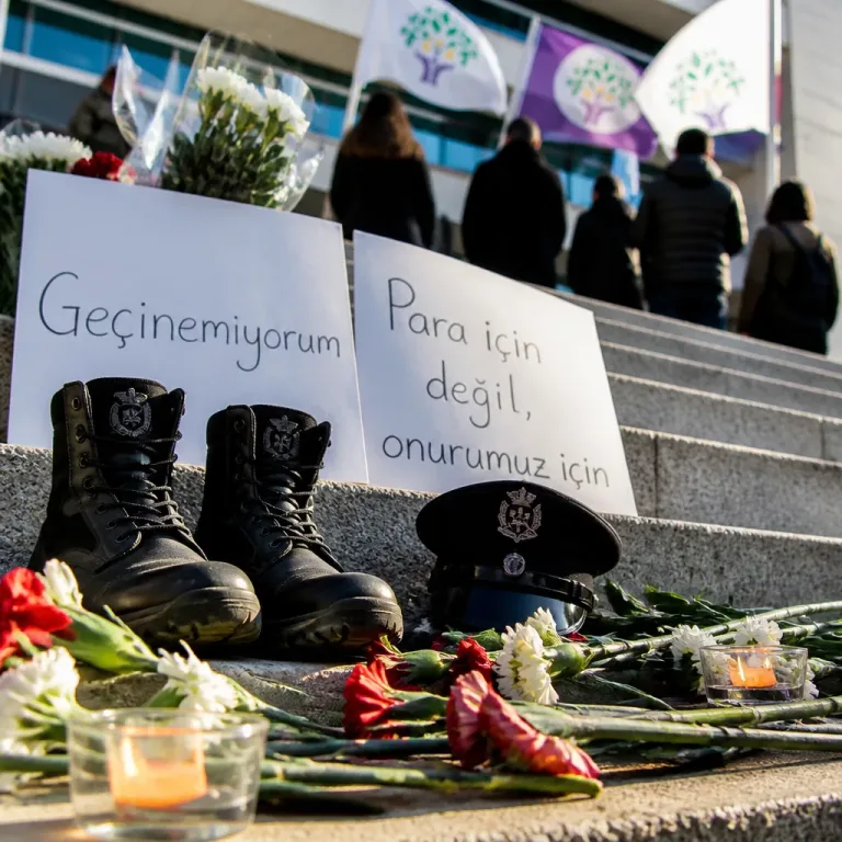Anayasa Mahkemesi önünde hayatını kaybeden emekli polis için DEM Parti'den iktidara çağrı