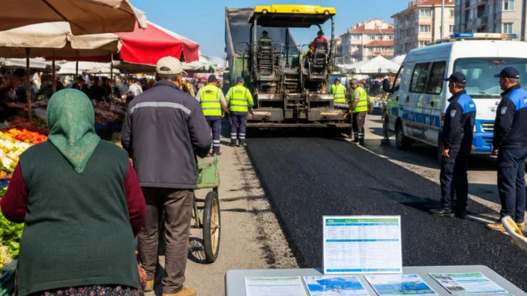 Sungurlu Perşembe Pazarı sıcak asfaltla modernleşiyor: Esnafa bilgilendirme ziyaretleri yapıldı