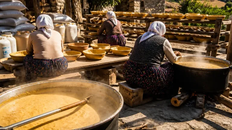 Taşova Alpaslan'da çanak tarhana mesaisi: Geleneksel lezzet ve coğrafi işaret talebi