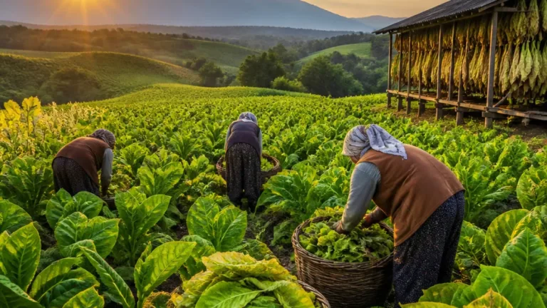 Taşova'da tütün hasadı sürüyor: İlk kez eken çiftçi bir ton bekliyor