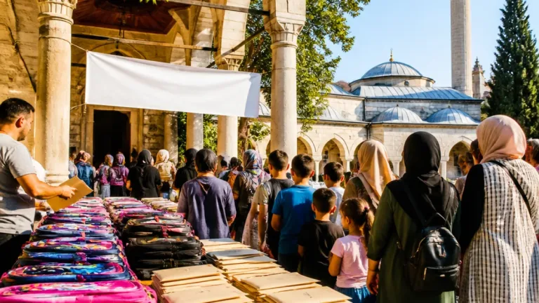 Tokat’ta 211 aileye kırtasiye desteği: Sümbül Baba Tekkesi’nden 'çanta umut' paylaşımı