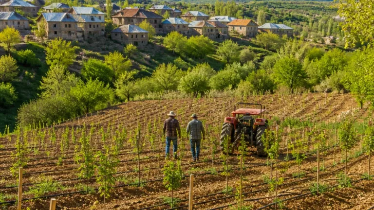 Tunceli’de atıl arazi devlet desteğiyle badem bahçesine dönüşerek üretime kazandırıldı