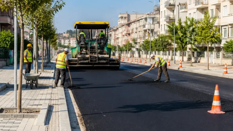 Turgutlu Türkmen Yolu’nda asfalt çalışması başladı