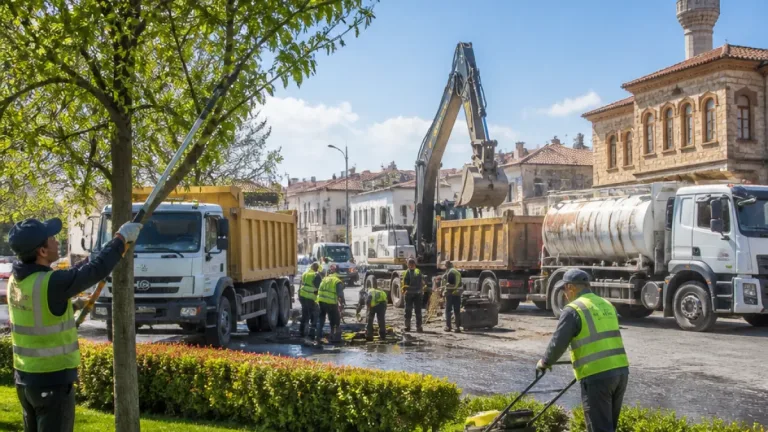 Uzunköprü’de belediye ekipleri yol, su ve yeşil alan çalışmalarını hızlandırdı