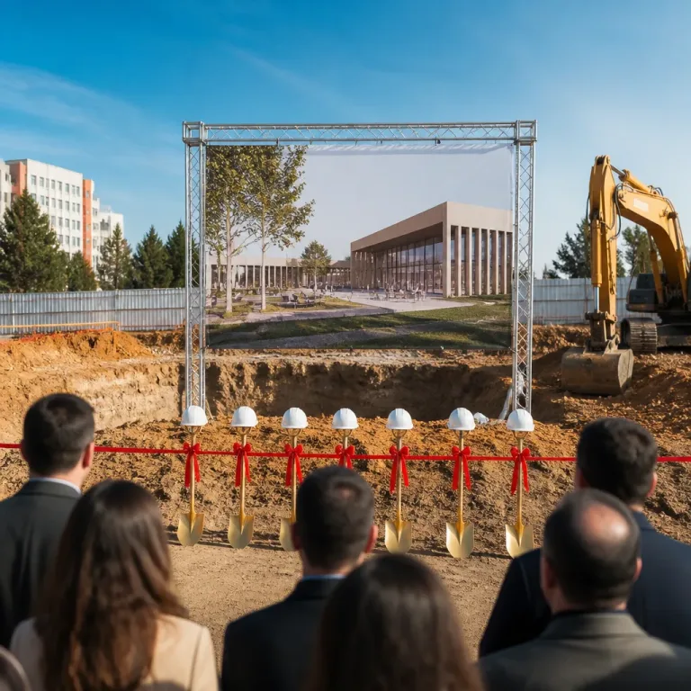 KSBÜ Germiyan Kampüsü'ne 4 bin 800 m²'lik sosyal yaşam alanı için temel atıldı
