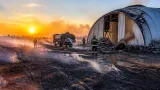 На Чернігівщині через удари БпЛА спалахнули ліс і горіла суха рослинність, пошкодили зерносховище