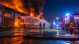 Повторний нічний обстріл у Бориспільському районі: горять логістичні склади, працюють рятувальники