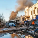 У Херсоні дрон влучив у маршрутку; ринок і музей також зазнали ударів — поранені