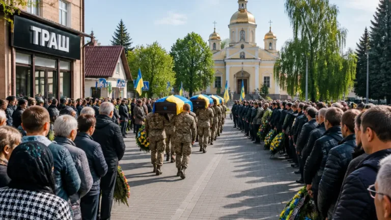 Чотири поховання захисників з Хмельниччини: розпорядок і деталі церемоній у громадах