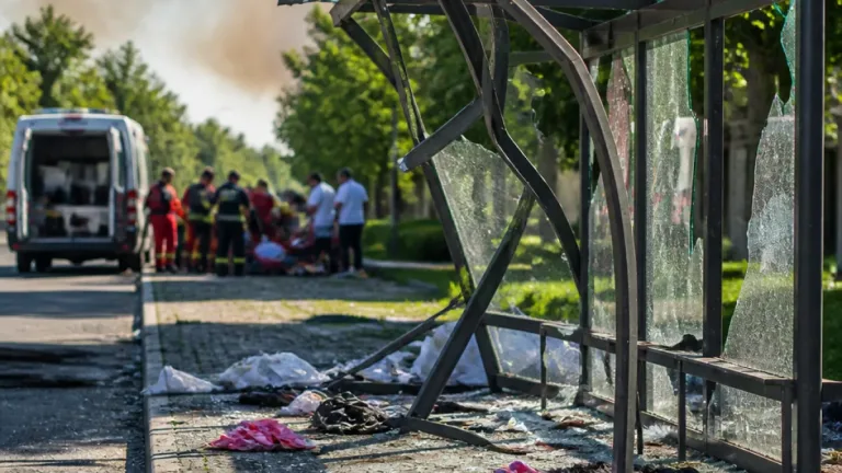 Дрон влучив у зупинку в Зеленівці: поранено 93-річну жінку, ще одна постраждала в Херсоні