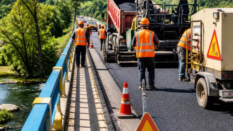 На дорозі Р-84 поблизу Калуша тривають роботи з ліквідації аварійної ямковості