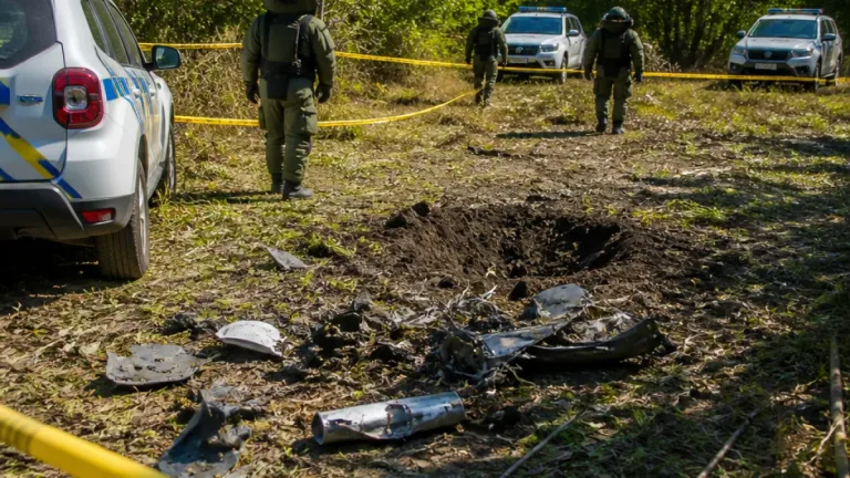 На Хустщині в лісосмузі виявили уламки російського БпЛА «Герань», бойову частину знищили