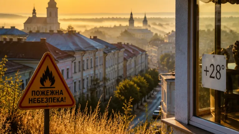 На Львівщині 31 серпня до +32°: без істотних опадів, місцями туман і висока пожежна небезпека